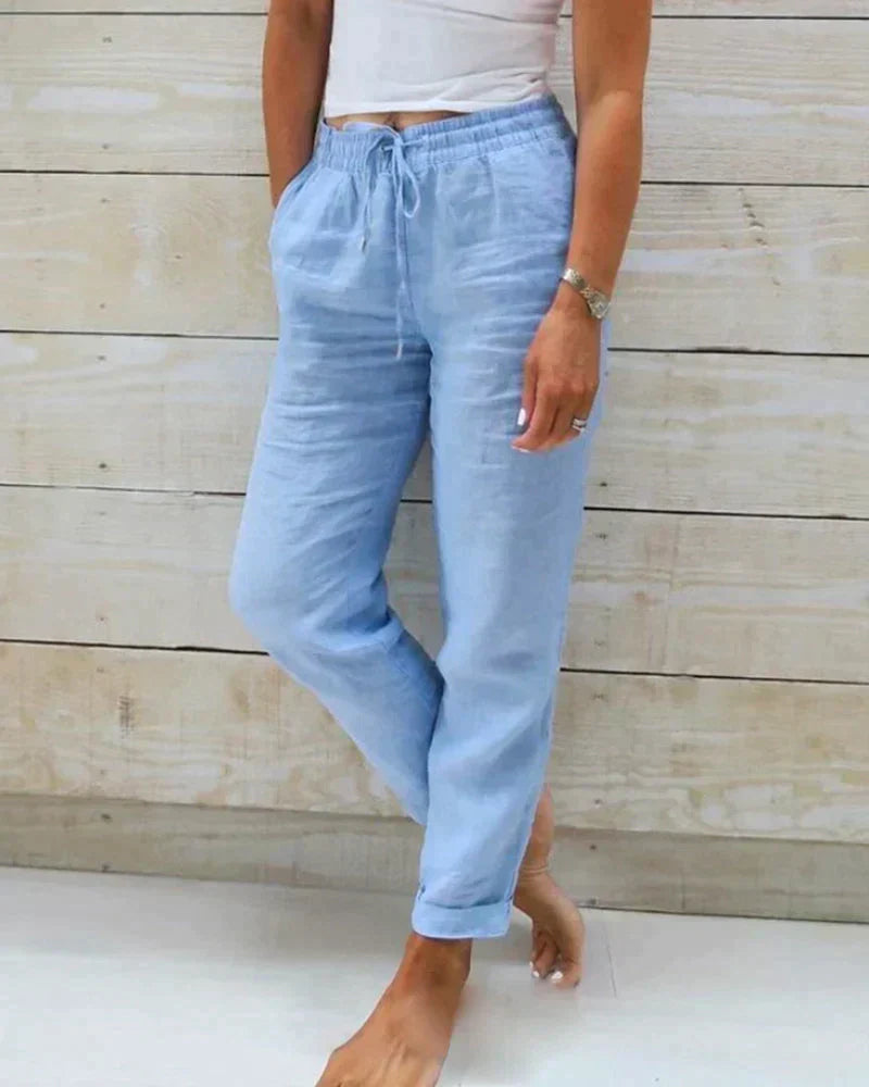 Herbstliche Leinenhose für Frauen – Selina