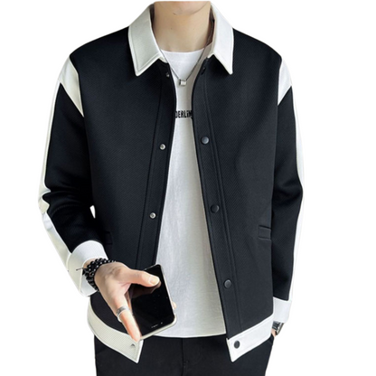 Herbstliche Patchwork Jacke für Herren – Alessandro