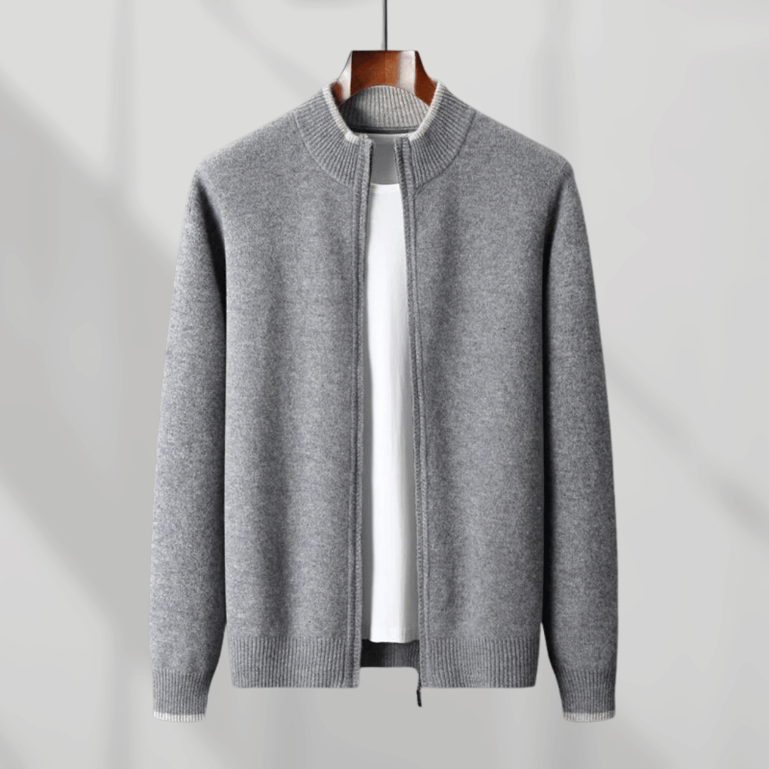 Herren Kaschmir-Zip-Jacke – Laurent Herbstedition