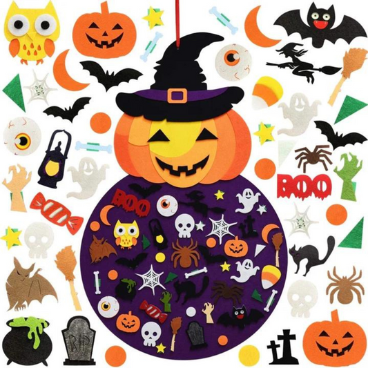 Halloween DIY Filzbrett mit Kürbis – SpookyBoard