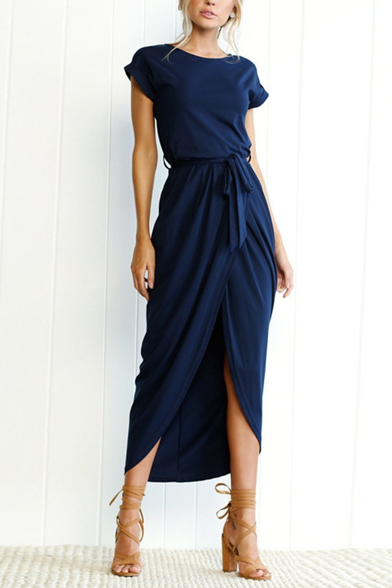 Herbstliches Lässiges Midi-Kleid – Isabella