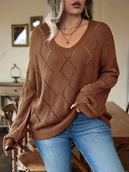 Damen Oversize Strickpullover in Plus Size – Marietta