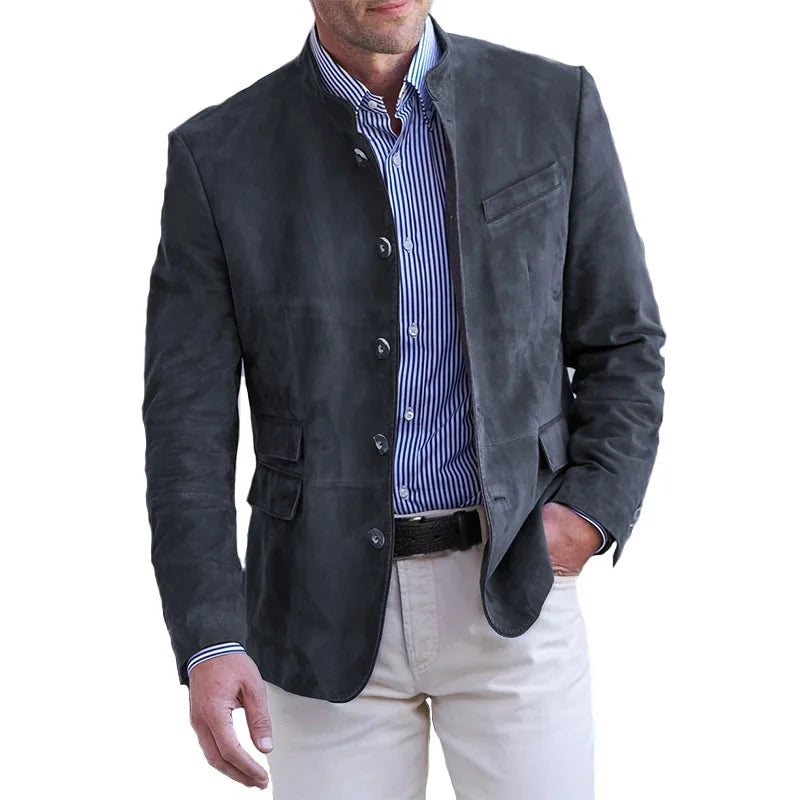 Herbstliche Klassische Button-Down-Jacke für Herren – Magnus