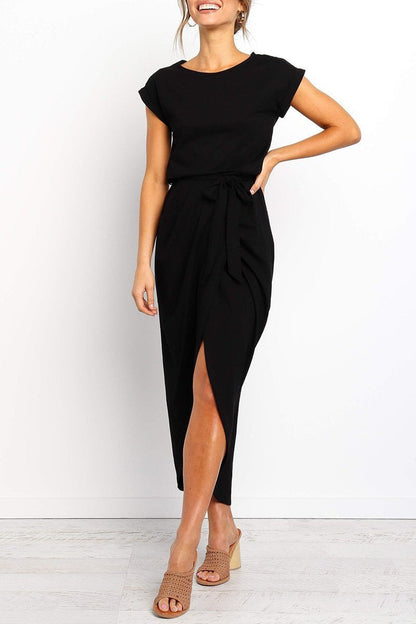 Herbstliches Lässiges Midi-Kleid – Isabella