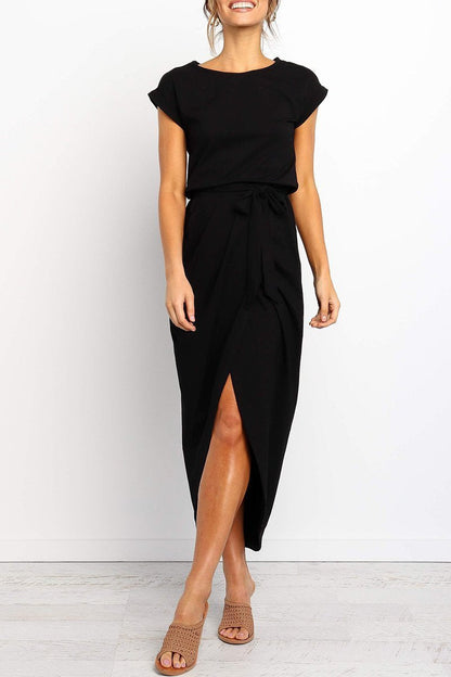 Herbstliches Lässiges Midi-Kleid – Isabella