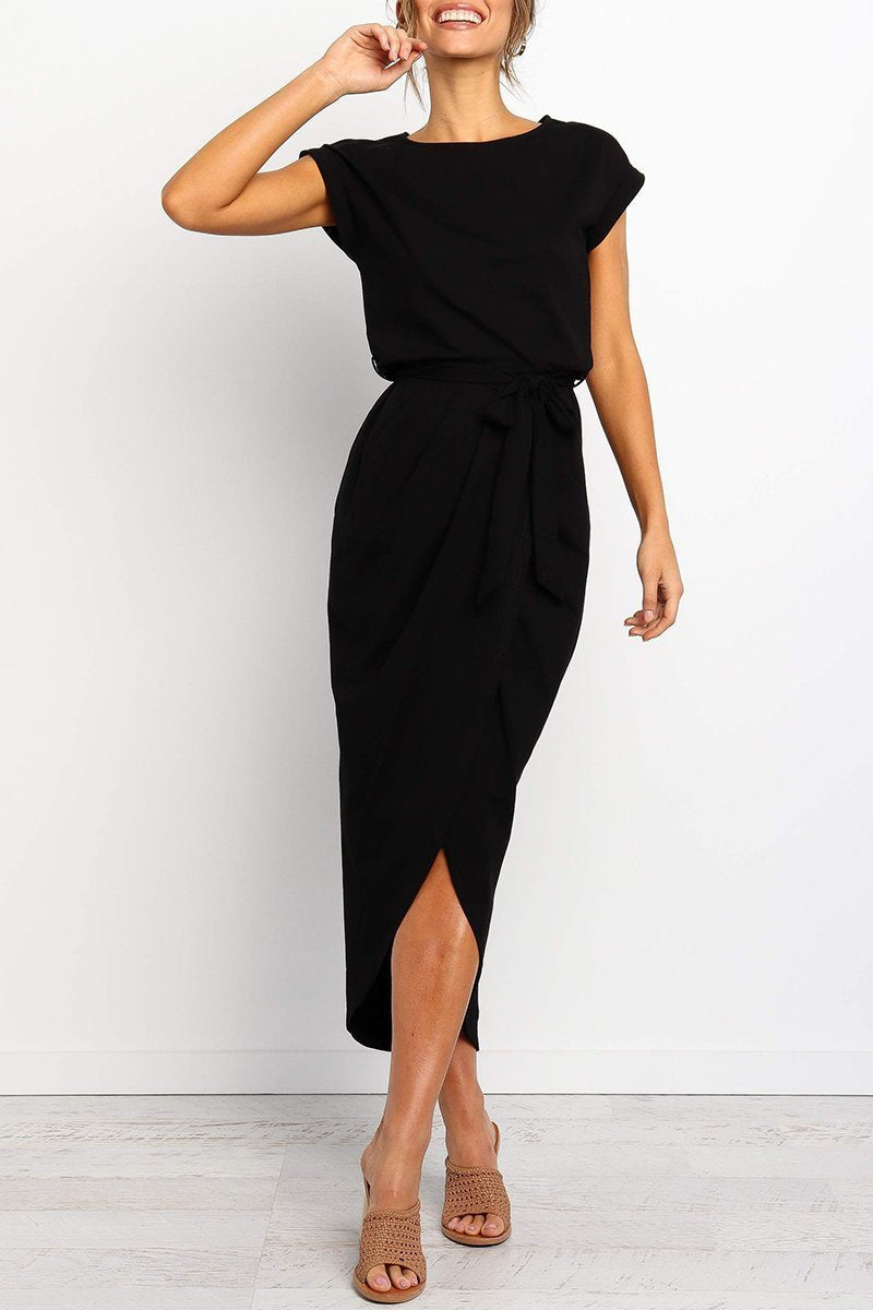 Herbstliches Lässiges Midi-Kleid – Isabella