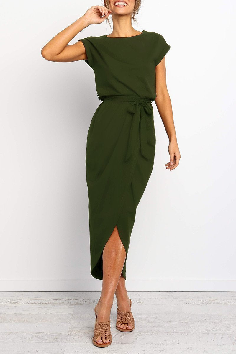 Herbstliches Lässiges Midi-Kleid – Isabella