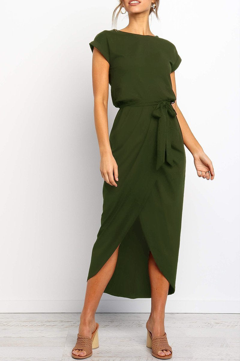 Herbstliches Lässiges Midi-Kleid – Isabella