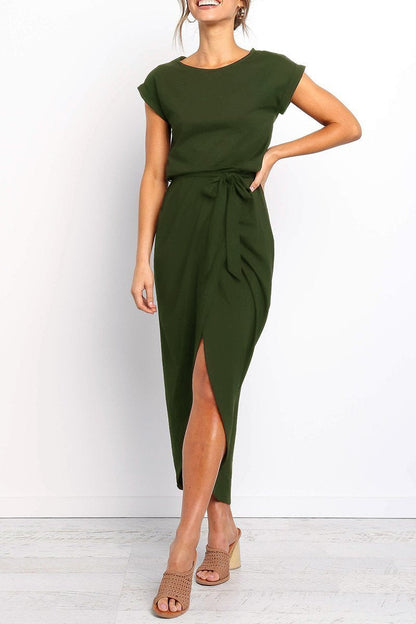 Herbstliches Lässiges Midi-Kleid – Isabella