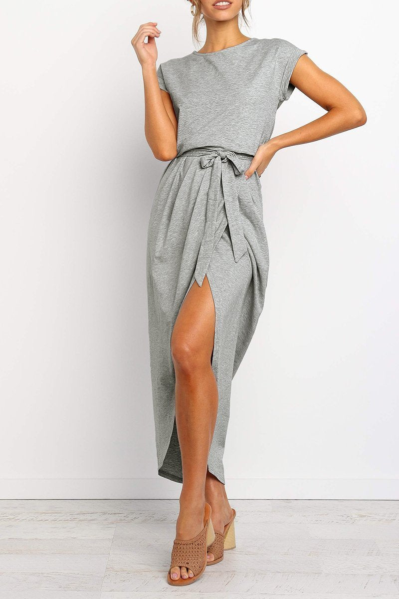 Herbstliches Lässiges Midi-Kleid – Isabella