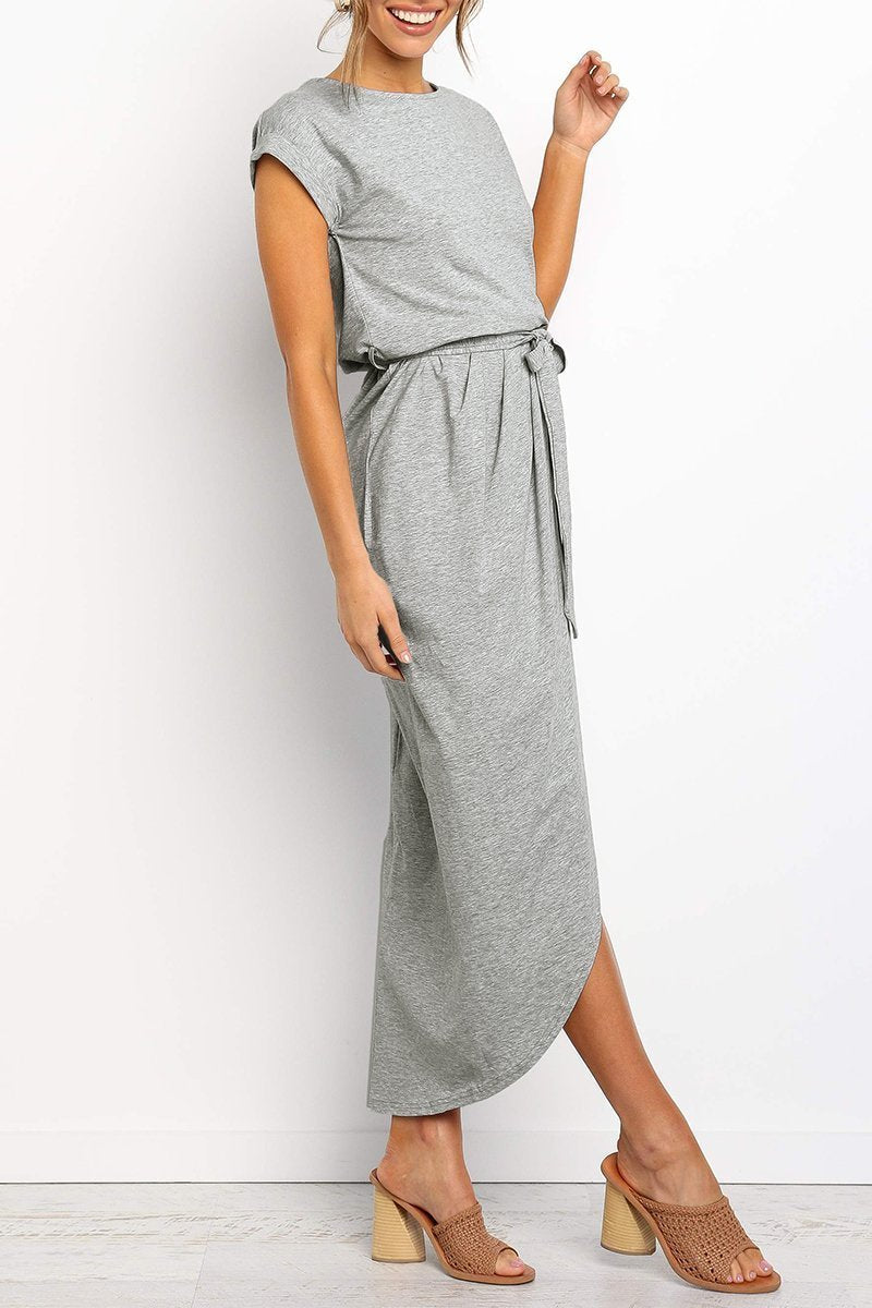 Herbstliches Lässiges Midi-Kleid – Isabella