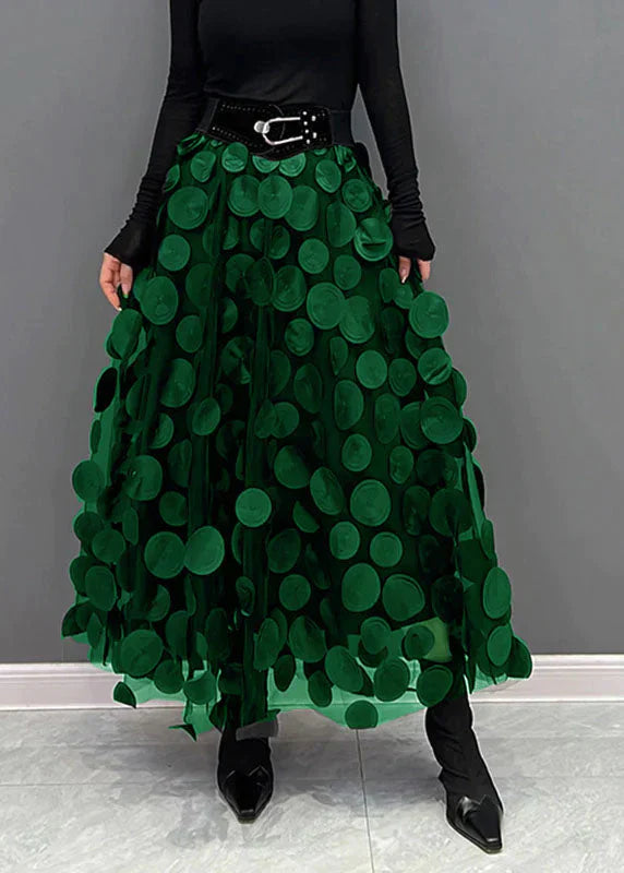 Herbstlicher Rock mit Polka-Dots und Fließendem Schnitt – Fleur