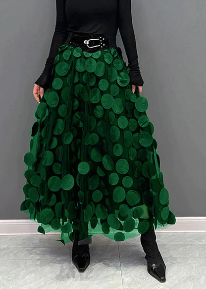 Herbstlicher Rock mit Polka-Dots und Fließendem Schnitt – Fleur