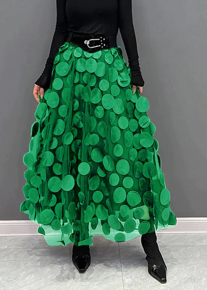 Herbstlicher Rock mit Polka-Dots und Fließendem Schnitt – Fleur