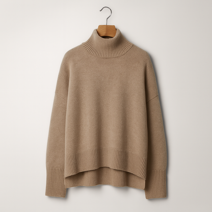 Luxuriöser Kaschmir-Rollkragenpullover für Damen – Amira Herbstzauber Edition