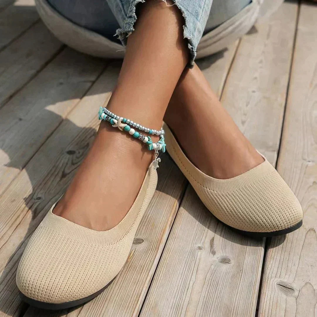 Herbstliche orthopädische Damen-Ballerinas mit Komfortsohle & klassischem Design – Mia