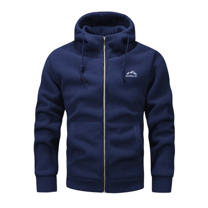 Herren Fleecejacke mit Kapuze & Reißverschluss – Sören