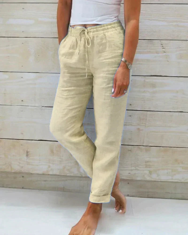 Herbstliche Leinenhose für Frauen – Selina
