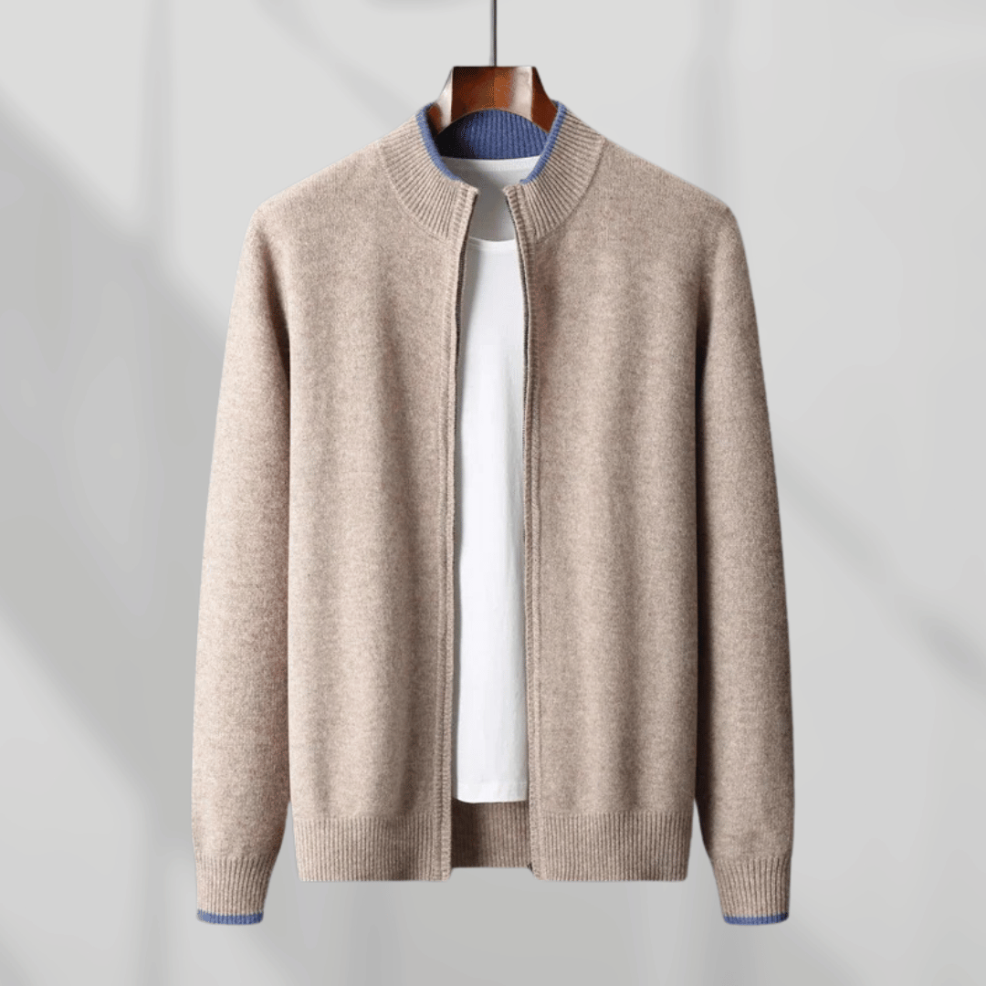 Herren Kaschmir-Zip-Jacke – Laurent Herbstedition