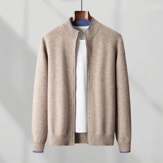 Herren Kaschmir-Zip-Jacke – Laurent Herbstedition