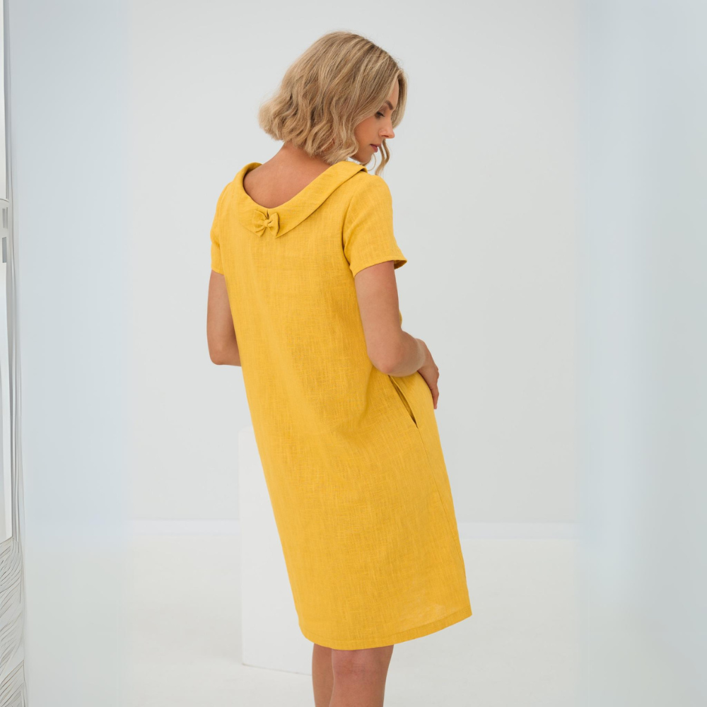 Stylisches Sommerkleid aus Leinen-Baumwoll-Mix - LinaLuft