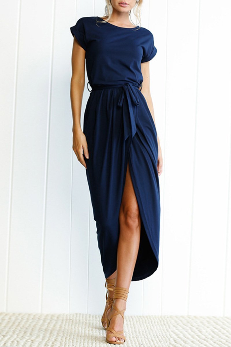 Herbstliches Lässiges Midi-Kleid – Isabella