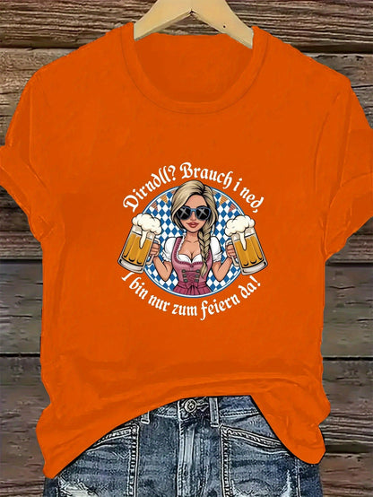Damen Plus Size Kurzarm T-Shirt – Liesl Oktoberfest 2026