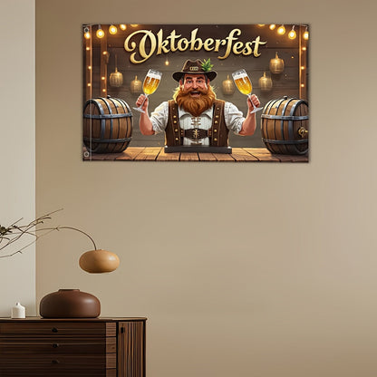 Oktoberfest Gartenflagge – BierFest Mann Oktoberfest 2026