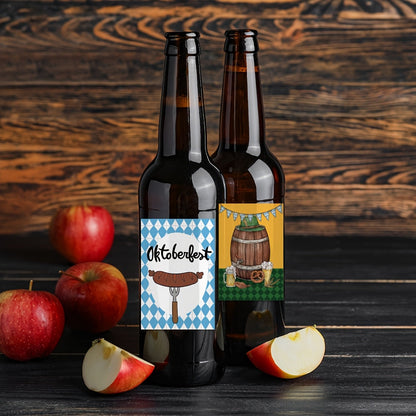 Oktoberfest Flaschenetiketten 3 Sets (je 24 Stück) – BierLabelSet Oktoberfest 2026