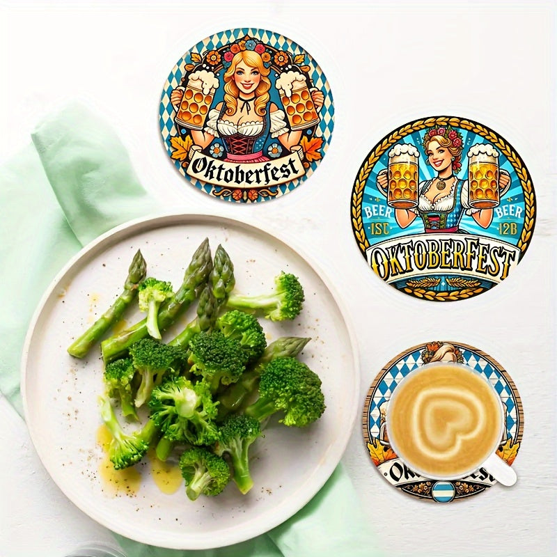 Holzuntersetzer-Set (2×8 Stück) – BierMädchen Oktoberfest 2026