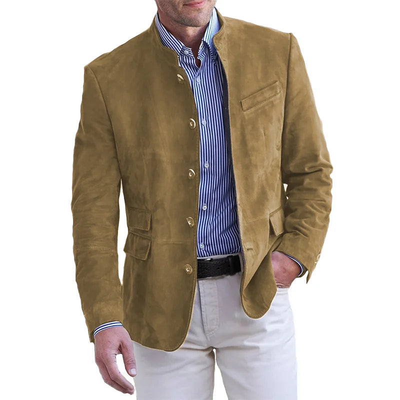 Herbstliche Klassische Button-Down-Jacke für Herren – Magnus
