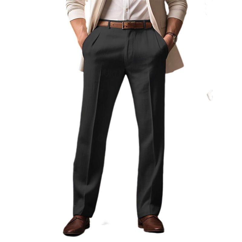 Herren Casual Hose aus Baumwolle mit geradem Schnitt – Corbinian