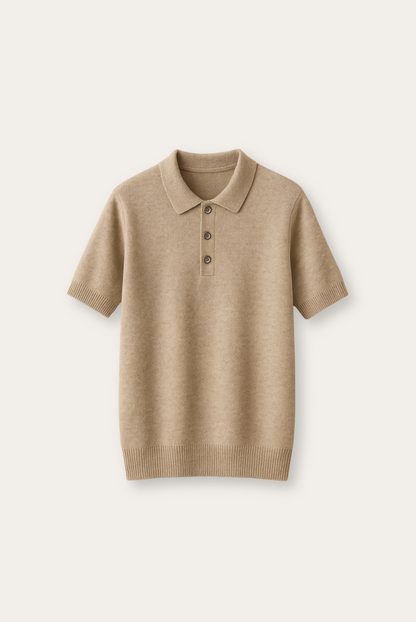 Herbstliches Herren Polo aus Kaschmir-Merinowolle – Caelan