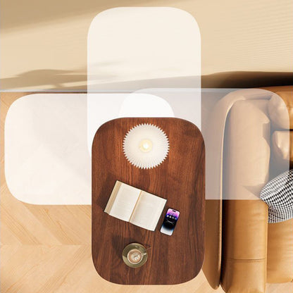 Höhenverstellbarer rollender Laptopschreibtisch mit Holzplatte in Draufsicht und sichtbarer Drehfunktion