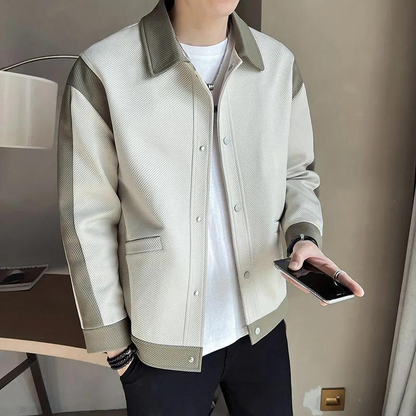Herbstliche Patchwork Jacke für Herren – Alessandro