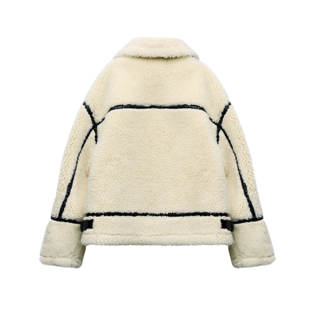 Teddy-Pilotenjacke – Dilara | Winterlich, Kuschelig, Oversized & Stilvoll!