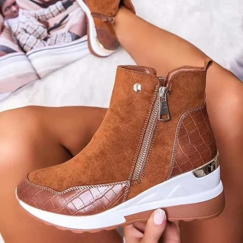 Orthopädische Leder Damen Herbststiefeletten - Emma