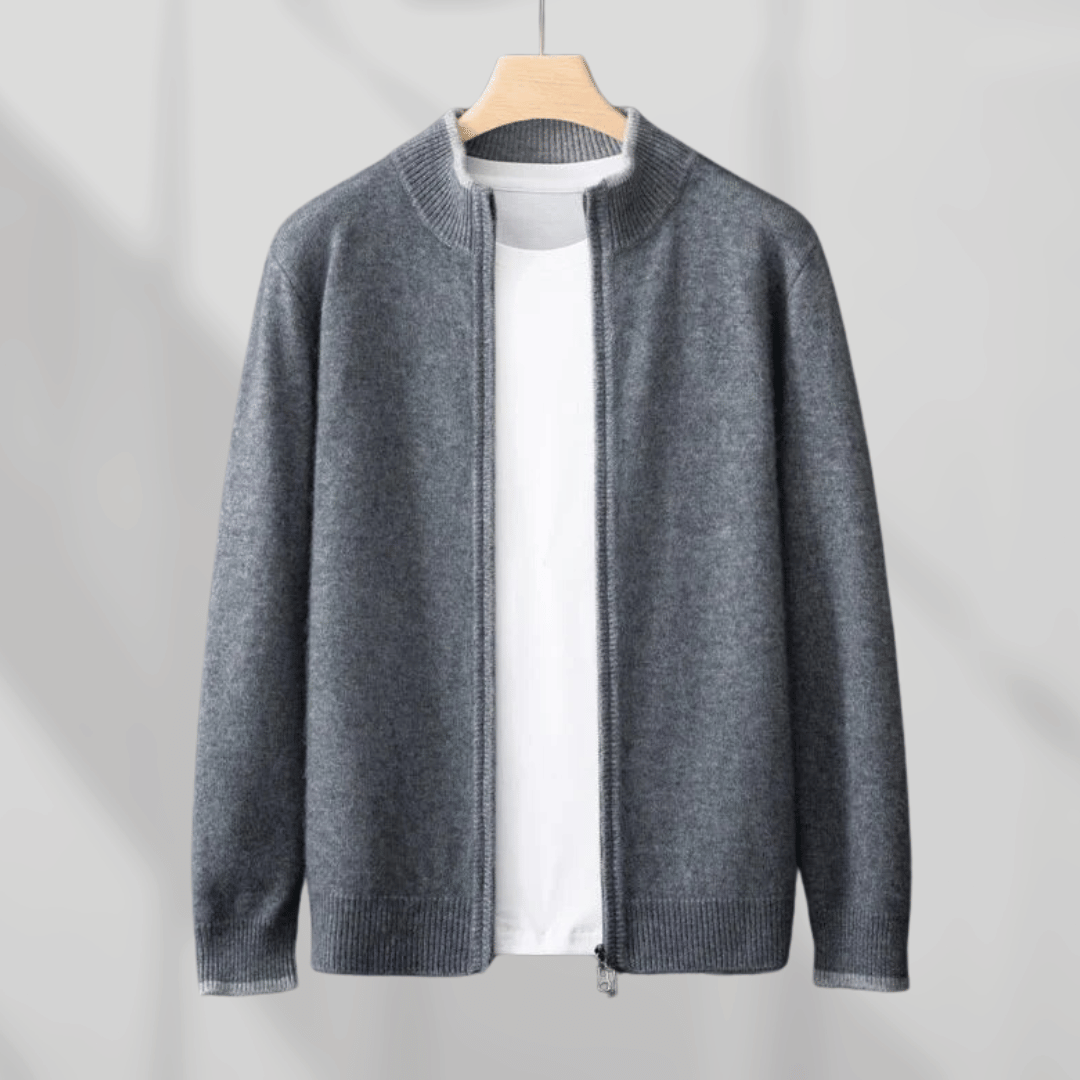 Herren Kaschmir-Zip-Jacke – Laurent Herbstedition