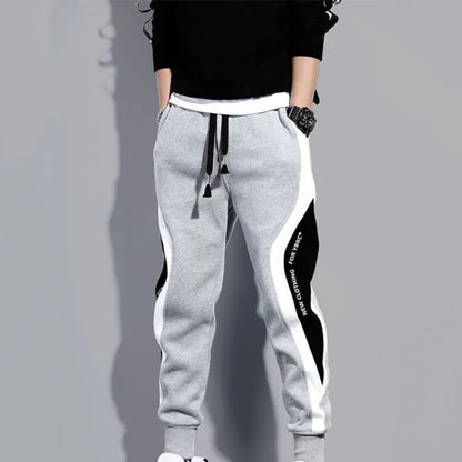 Herbstliche Herren Patchwork-Joggers mit Kordelzug – Rafael