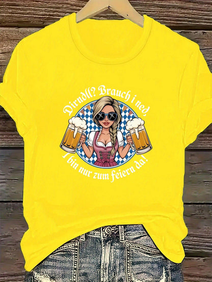 Damen Plus Size Kurzarm T-Shirt – Liesl Oktoberfest 2026