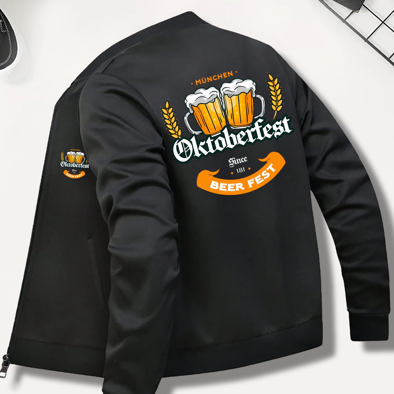 Herren Bomberjacke mit Oktoberfest-Bier-Print – Georg Oktoberfest 2026