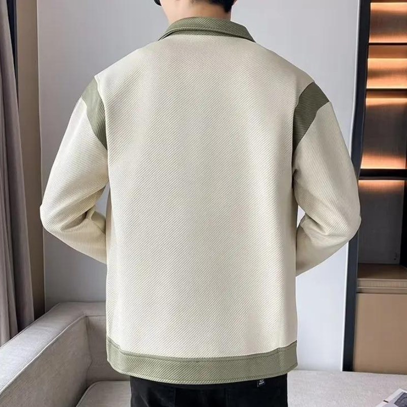Herbstliche Patchwork Jacke für Herren – Alessandro