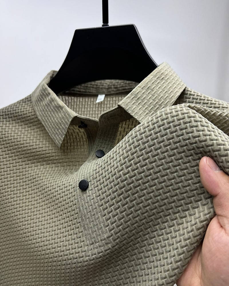 Herrenpolo aus atmungsaktivem Mesh – Matteo