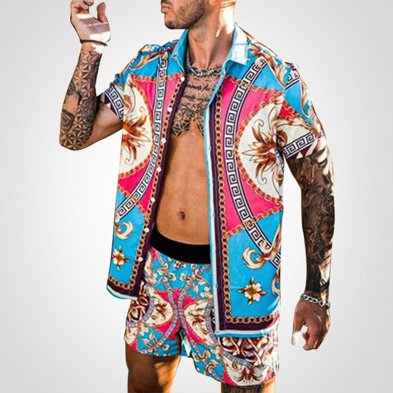 Zweiteiliges Herren Set mit Print – Ruben