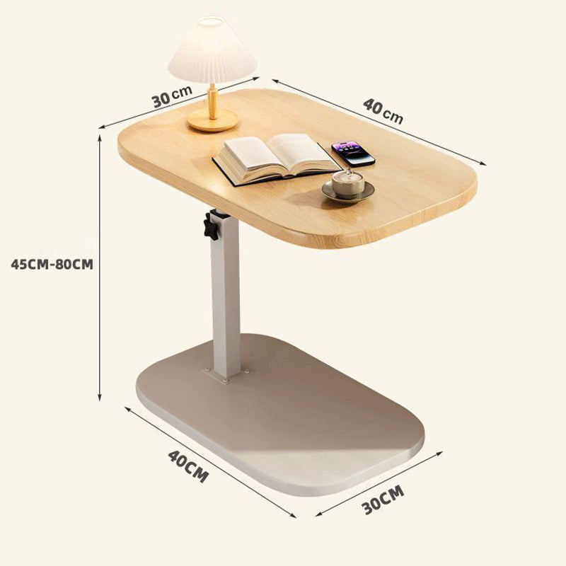 Höhenverstellbarer rollender Laptopschreibtisch mit Maßzeichnung der Höhe 45 bis 80 cm