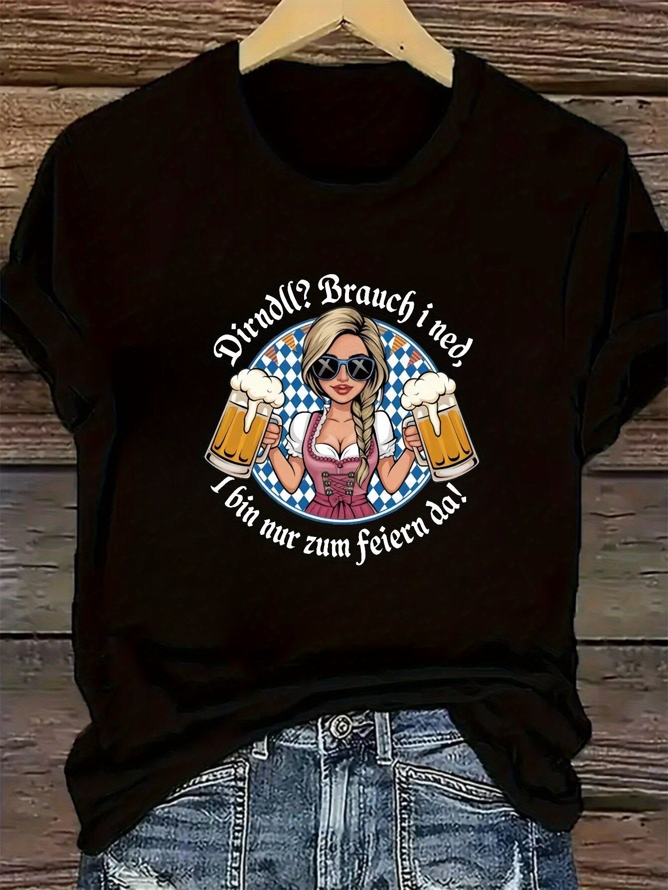 Damen Plus Size Kurzarm T-Shirt – Liesl Oktoberfest 2026