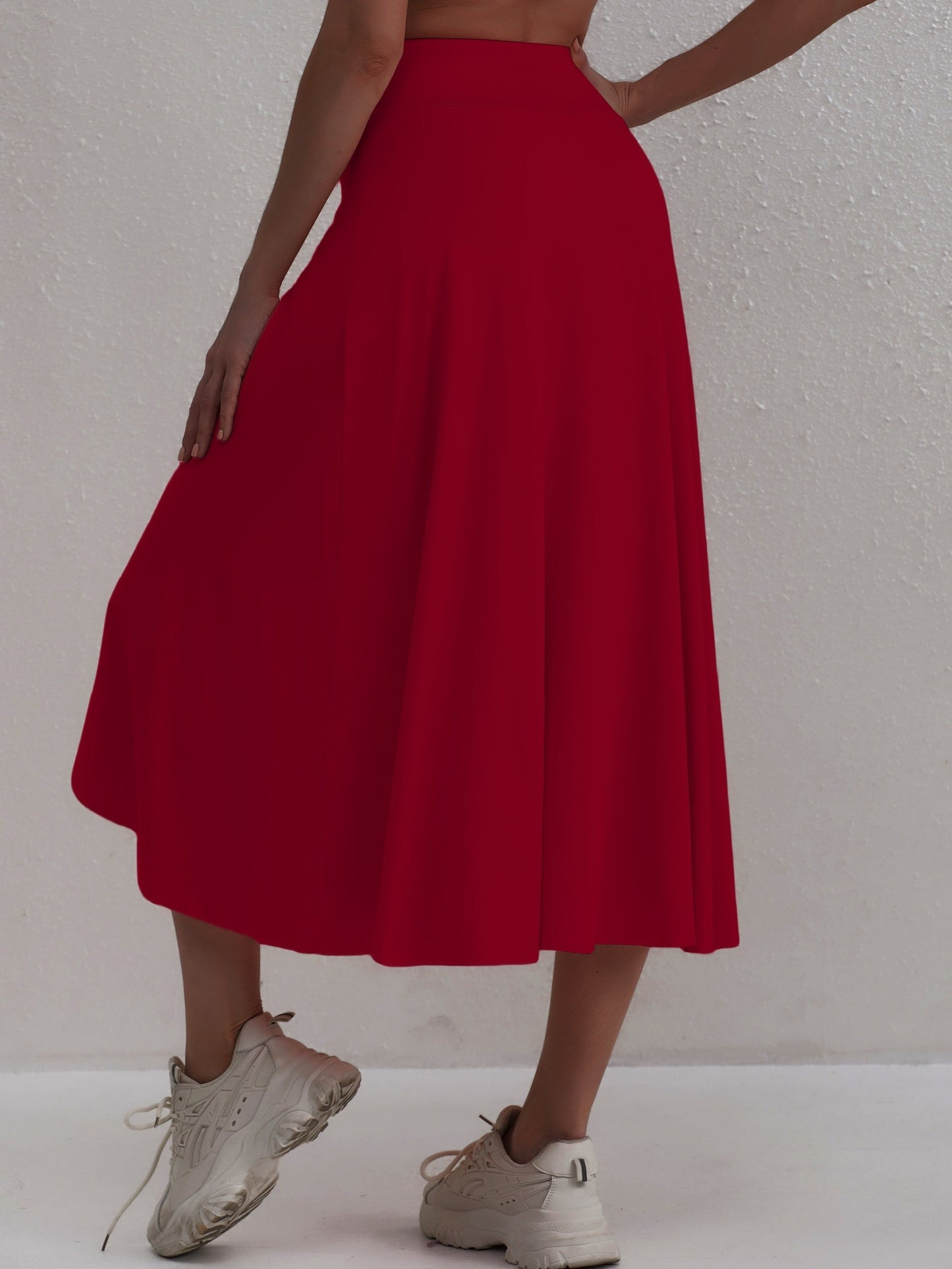 Herbstlich sportlicher Rock mit hoher Taille und asymmetrischem Schnitt – Alexia