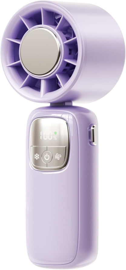 Tragbarer Faltbarer Handventilator mit LED-Anzeige 100 Geschwindigkeiten