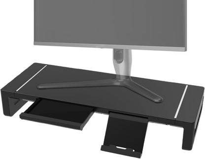 Höhenverstellbarer Monitorständer mit Schublade – Stravon