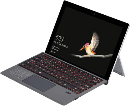 Kabellose Bluetooth-Tastatur mit Hintergrundbeleuchtung und Touchpad für Surface Pro – Nexora